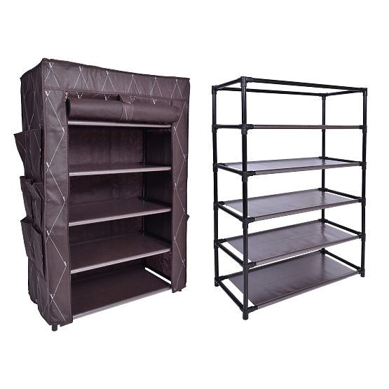 Textiler Schuhschrank Vitto - braun