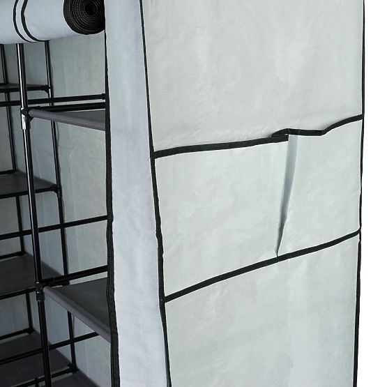 Textilschrank mit Regalen Olena grau
