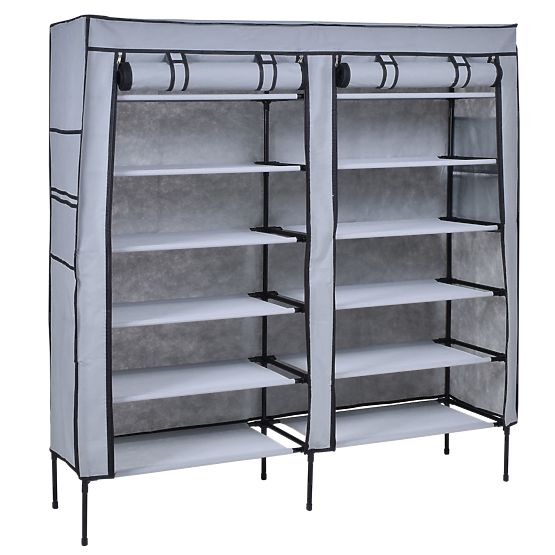 Textilschuhschrank Gabi - grau