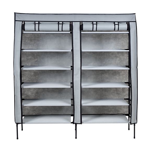 Textilschuhschrank Gabi - grau
