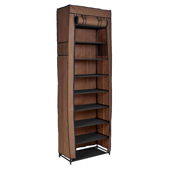 Textilschuhschrank Lea - dunkelbraun