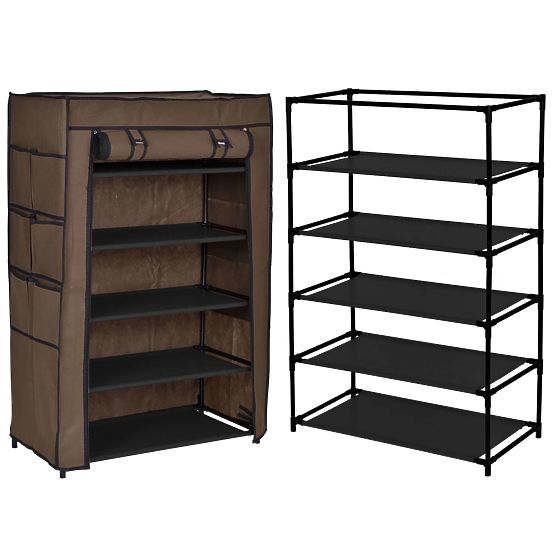 Textilschuhschrank Mona dunkelbraun