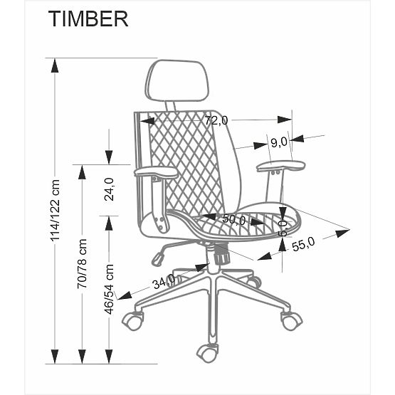TIMBER Bürostuhl Nussbaum/Schwarz