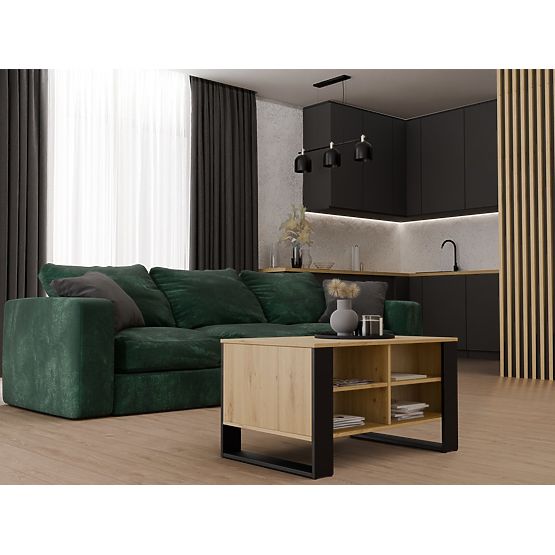 Tisch Modern 4P EICHE ARTISAN SCHWARZ