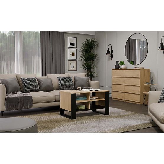 Tisch Modern 4P EICHE ARTISAN SCHWARZ