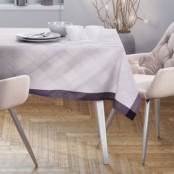 Tischdecke MILLUZA Farbe Creme metallisiert klassisches Motiv 30x120 ameliahome