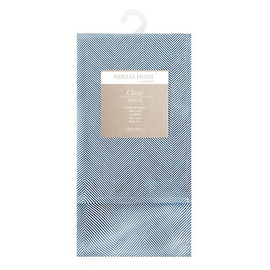 Tischläufer CLEAR Farbe Marineblau mit Boho-Muster 40x140 ameliahome