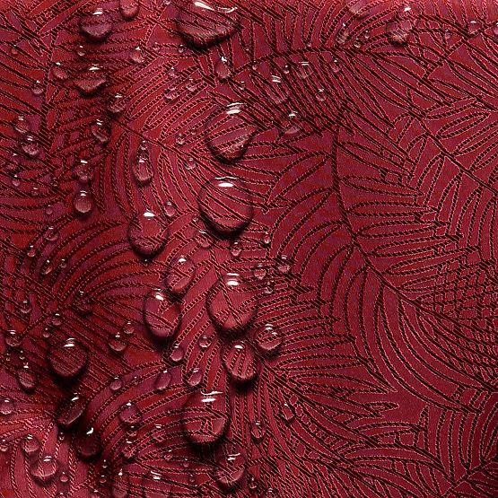 Tischläufer GAIA Farbe Bordeaux mit Reliefpflanzenmotiv 30x160 ameliahome