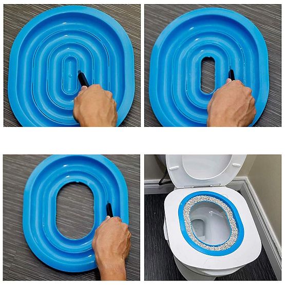 Toilettenaufsatz für Katzen NILS blau
