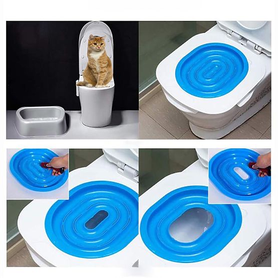 Toilettenaufsatz für Katzen NILS blau