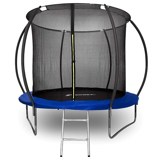 Trampolin mit Netz und Leiter HENZEN 244 cm blau FT 8