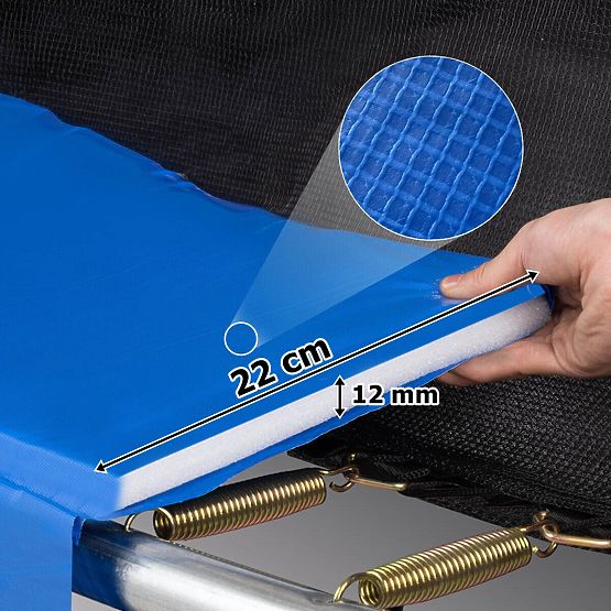 Trampolin mit Netz und Leiter HENZEN 244 cm blau FT 8