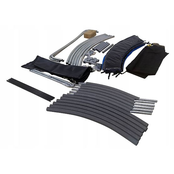 Trampolin mit Sicherheitsnetz und Leiter HENZEN 305 cm blau FT10