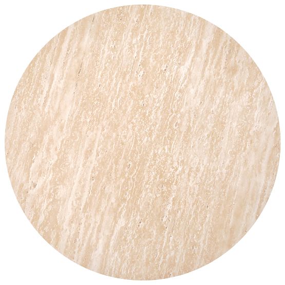 TRAVERTINO RUNDER Couchtisch, Travertin