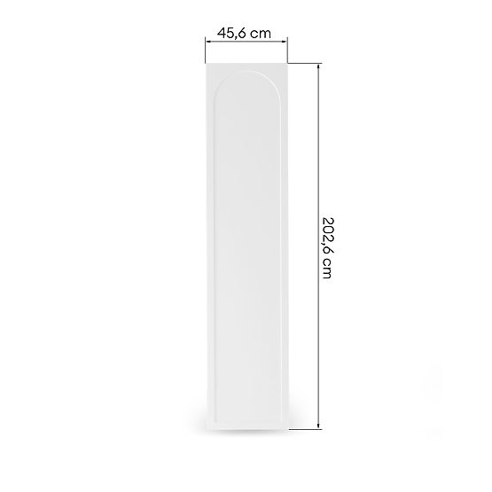 Tür für Schrank Neroli, 45,6 cm, Bogenpaneel, weiß, rechts