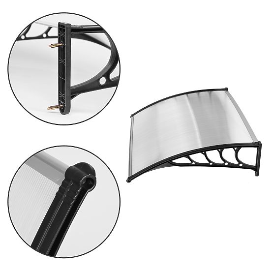 Türvordach 150x100 cm Schutzdach Polycarbonat