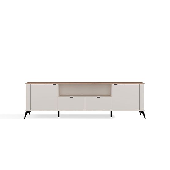 TV-Schrank CORDOBA 2S2S Kaschmir Beige Eiche Castello TV-Schrank mit 2 Schubladen