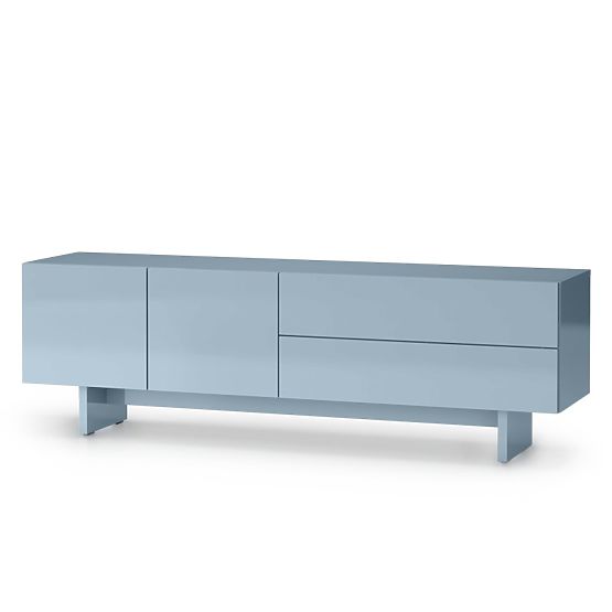 TV-Schrank Glim, rauchblau, glänzend