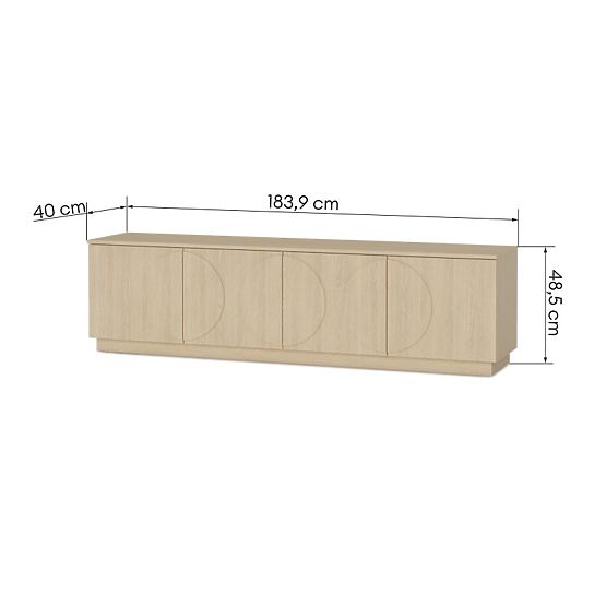 TV-Schrank Looneta Eiche Vicenza, Bögen