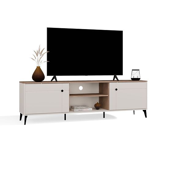 TV-Schrank POINT 2D Kaschmir Beige Eiche Castello TV-Schrank 2 Türen