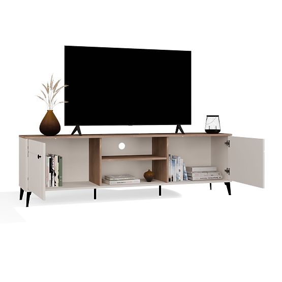 TV-Schrank POINT 2D Kaschmir Beige Eiche Castello TV-Schrank 2 Türen