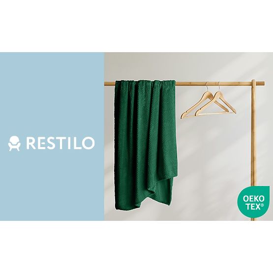 Überwurf HENRY Farbe Flaschengrün geprägter Jacquard moderner Stil 220x240