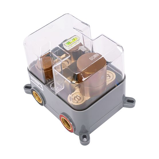 Unterputz-Duschset mit Thermostat LUNGO Gebürstetes Kupfer + BOX