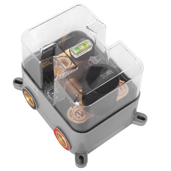 Unterputz-Duschset mit Thermostat LUNGO Schwarz + BOX