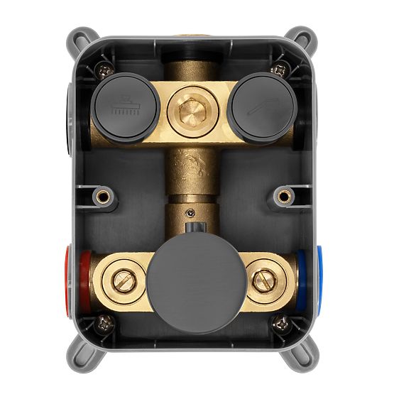 Unterputz-Duschset mit Thermostat Rea Lungo Titan + BOX