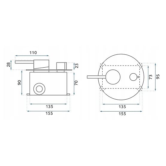 Unterputz-Duschset Rea Argon Gebürstetes Gold + BOX