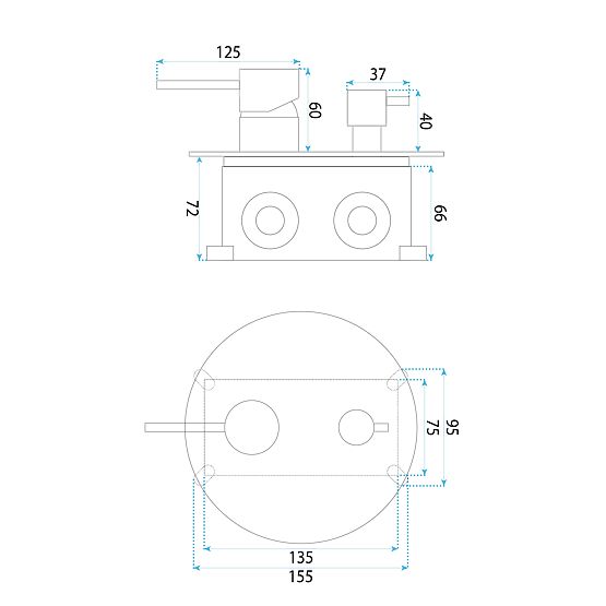 Unterputz-Duschset Rea Lungo Diamond Chrom + BOX