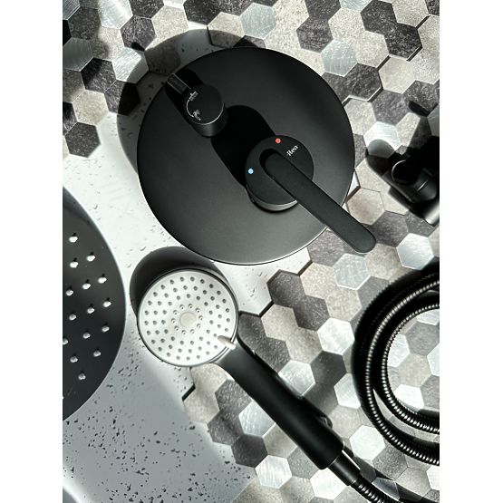 Unterputz-Duschset Rea Ontario Schwarz + BOX