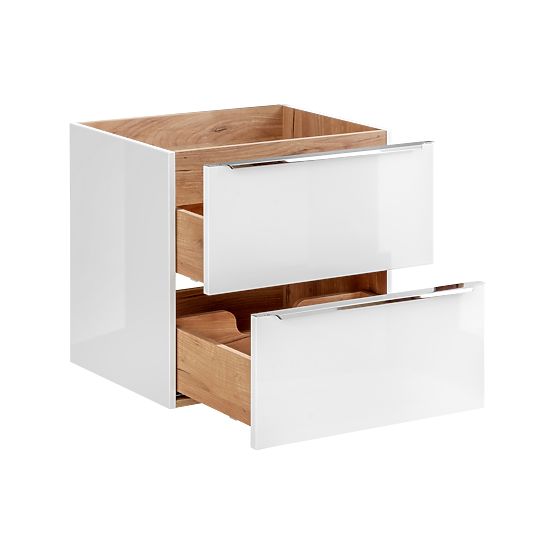 Unterschrank für Waschbecken 60 cm 2 Schubladen