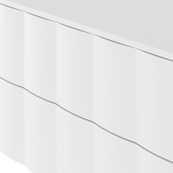 Unterschrank für Waschbecken Grita 80 cm, weiß, gewelltes Frontpanel