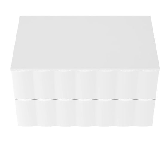 Unterschrank für Waschbecken Grita 80 cm, weiß, gewelltes Frontpanel