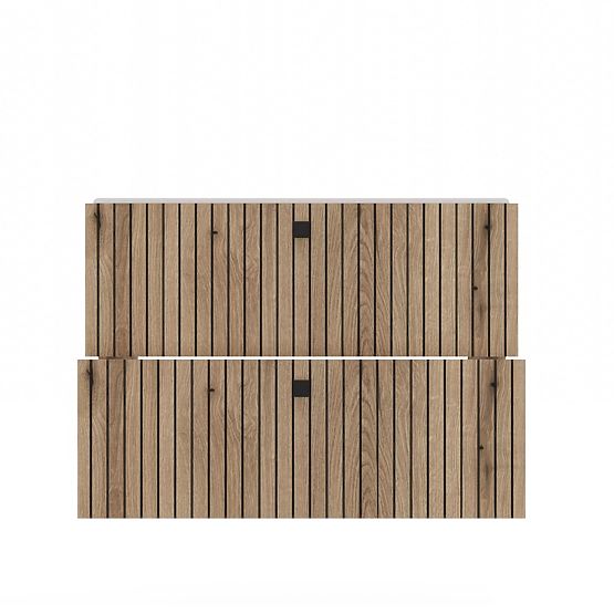 UNTERSCHRANK FÜR WASCHBECKEN TIGO 80 2S EICHE EVOKE GERILLTE FRONT + WASCHBECKEN