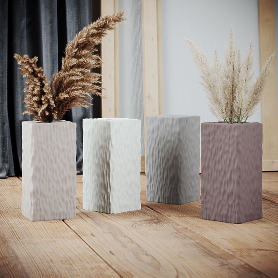 Vase DEVON cremefarben minimalistischer Stil für Innenräume ameliahome