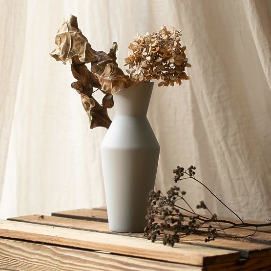 Vase GIARA Farbe Grau Boho-Stil für Innenräume ameliahome