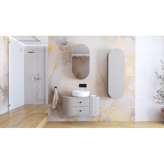 VENEZIA Spiegelschrank 1D Kaschmir (2p=1Stk)