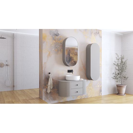 VENEZIA Spiegelschrank 1D Kaschmir (2p=1Stk)