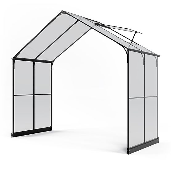 Verlängerungsmodul für Gartenorangerie Royal Green Standard, 4,1 m², gehärtetes Glas 4 mm, Aluminium