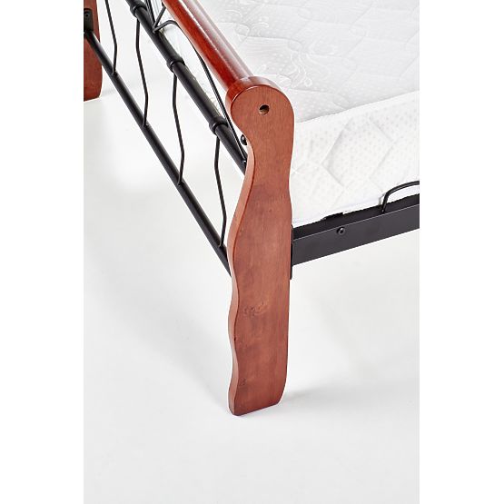 VERONICA Bett 90 cm Kirschbaum antik/schwarz