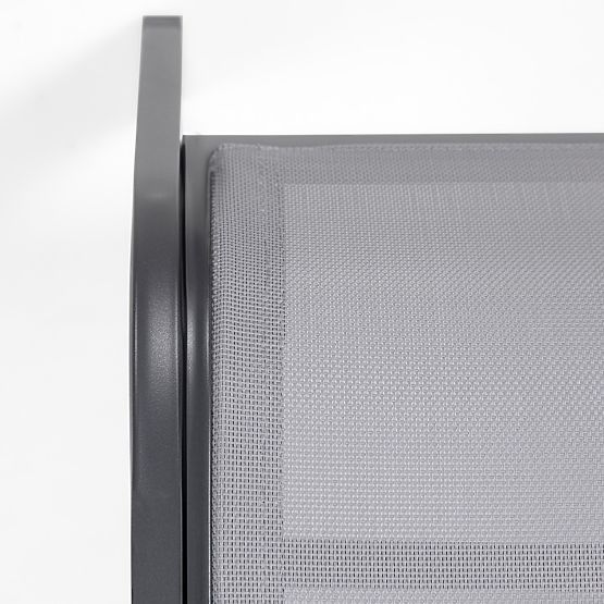 Verstellbare Gartenliege Sandy, grau/dunkelgrau