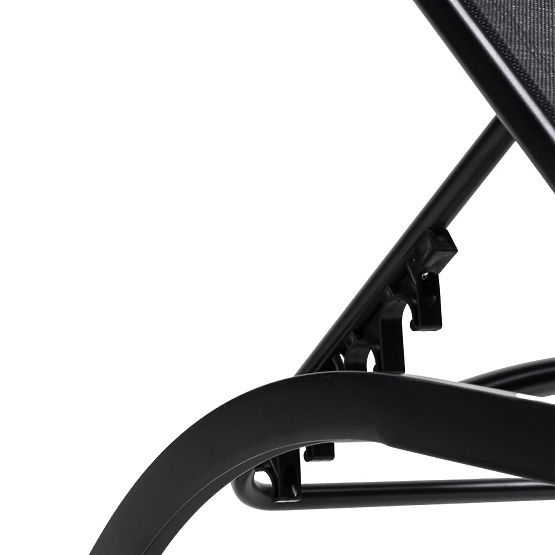 Verstellbare Gartenliege Sandy, schwarz/grafit