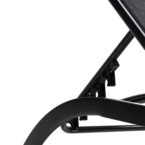 Verstellbare Gartenliege Sandy, schwarz/grafit