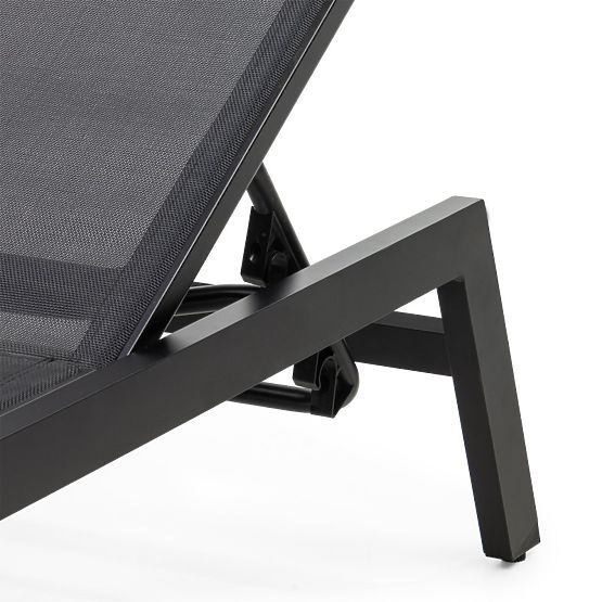 Verstellbare Gartenliege Shelly, Aluminium, Graphit