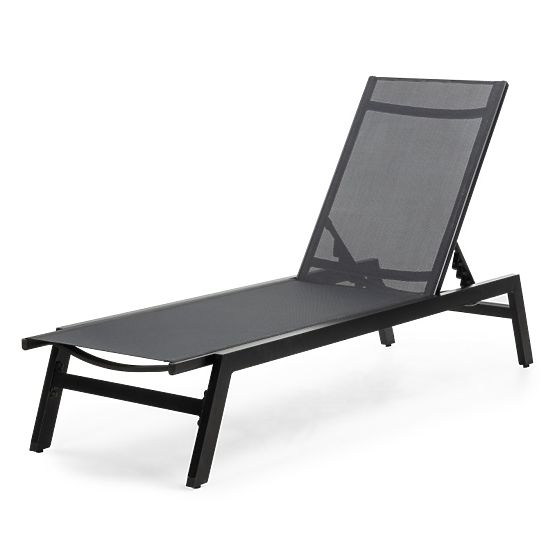 Verstellbare Gartenliege Shelly, Aluminium, Graphit