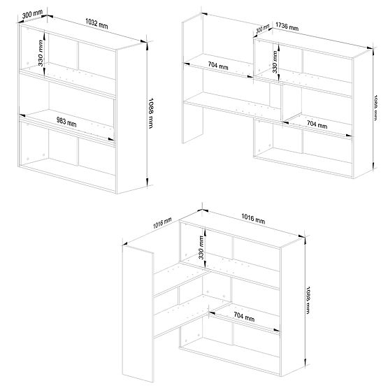 Verstellbares Regal Mini TWIST - Weiß