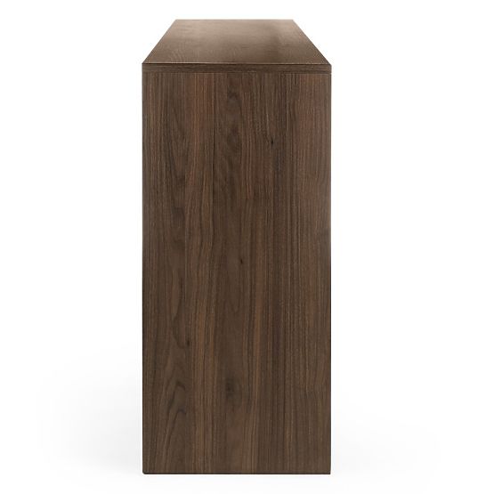 Vier-türige Kommode Moku Walnuss Villa, abgerundete Frontflächen