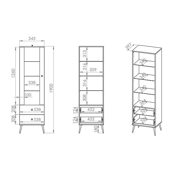 Vitrine Forest kleiner - grün
